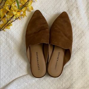 Lucky Brand Brown Slip On Mules